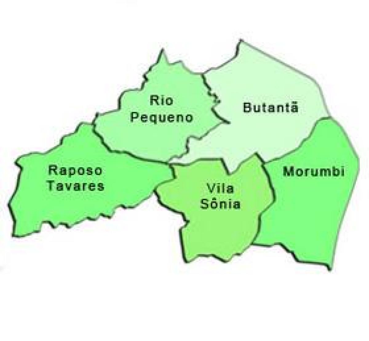 Karte von Butantã sub-Präfektur