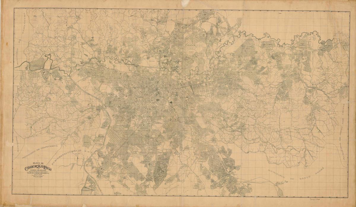 Karte der ehemaligen São Paulo - 1943