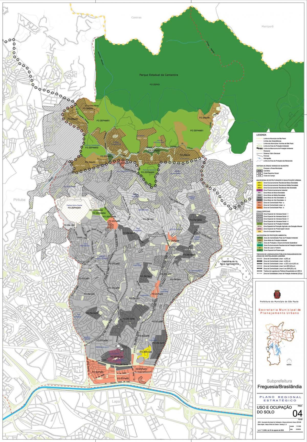 Karte der Freguesia do Ó São Paulo - Besetzung der Erde