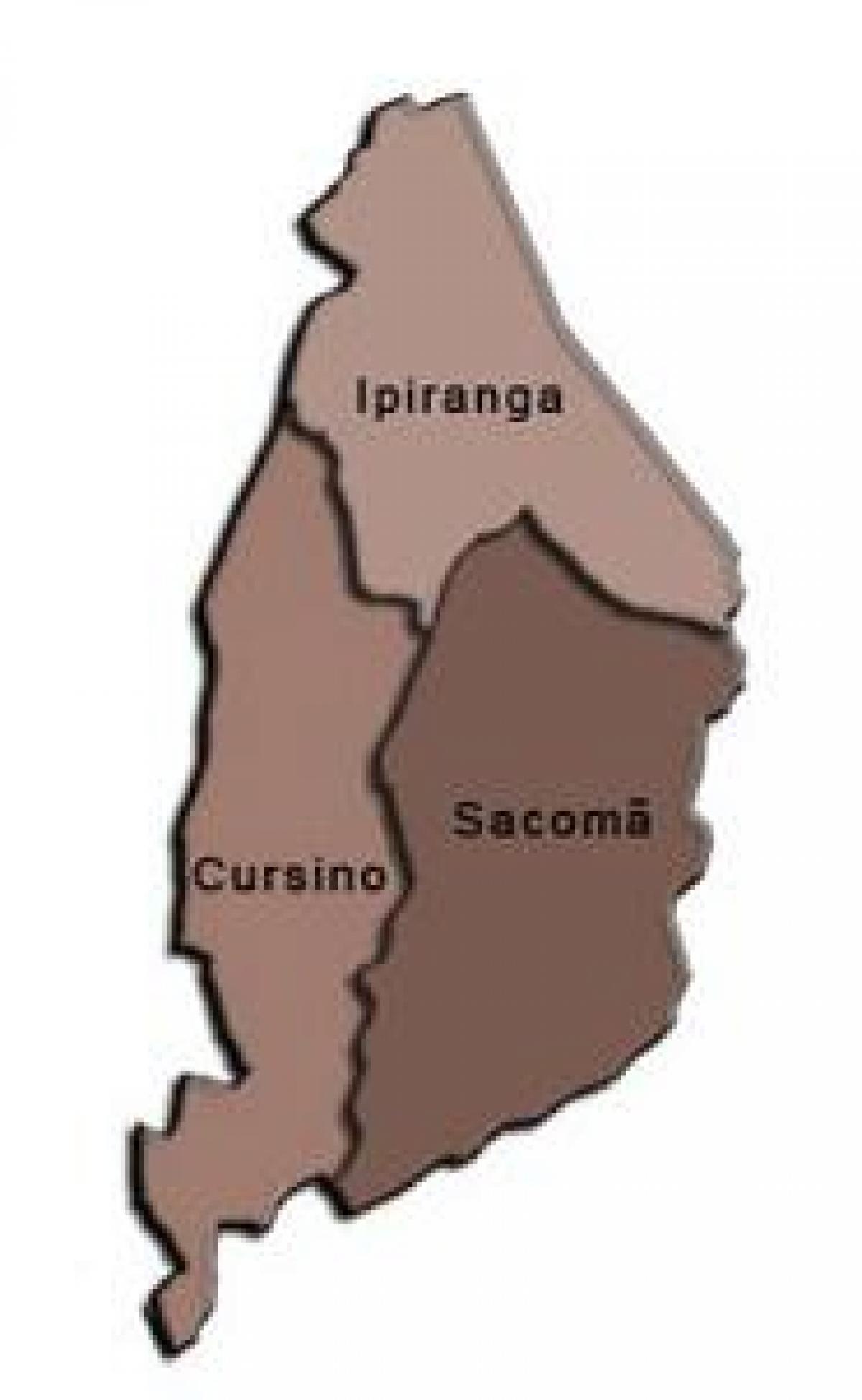 Karte von Ipiranga sub-Präfektur
