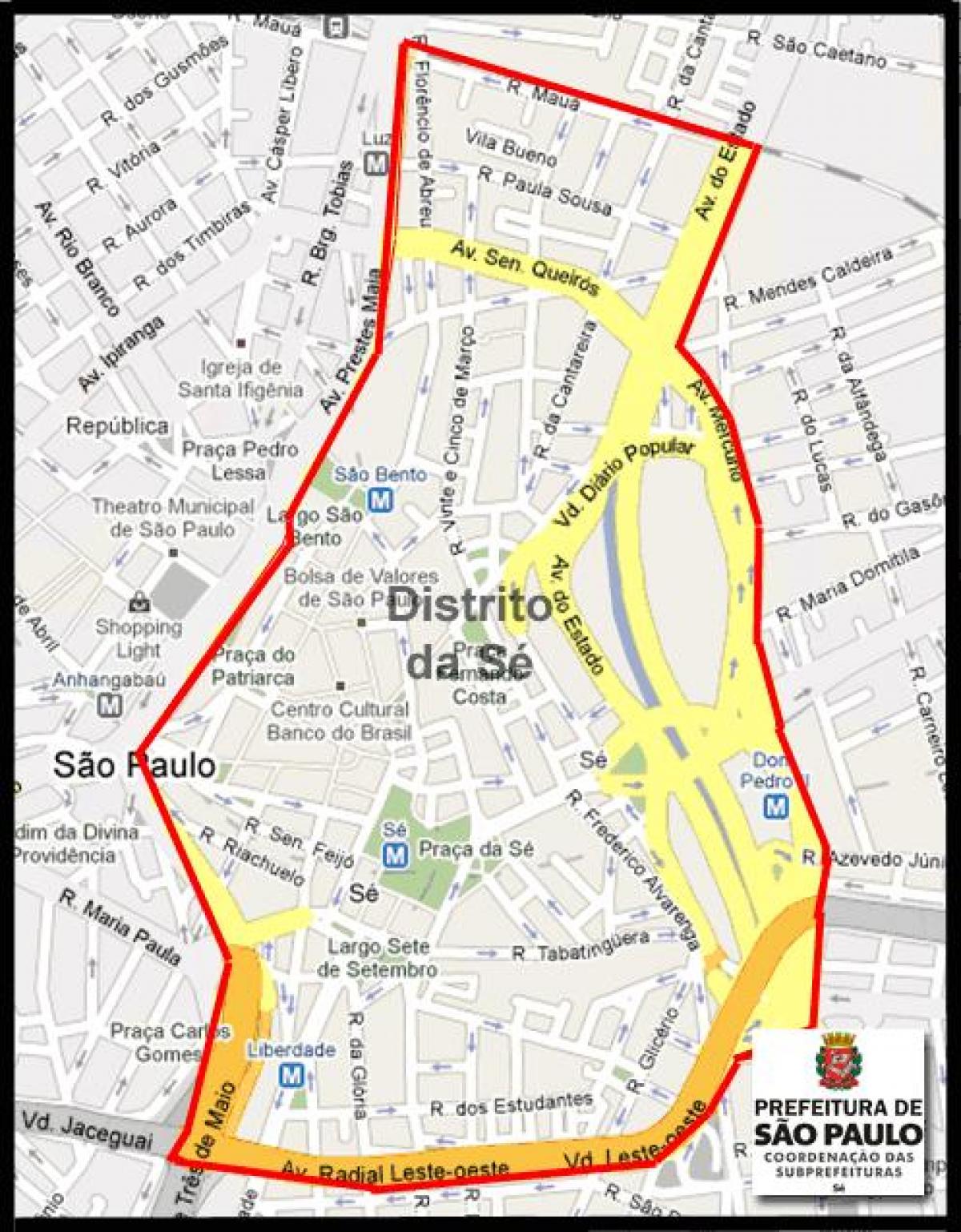 Karte von Sé São Paulo