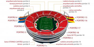 Karte von Morumbi-São Paulo-Stadion