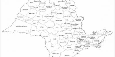 Karte von São Paulo Jungfrau - Mikro-Regionen