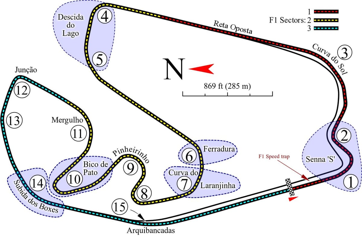 Karte von Autódromo José Carlos Pace in São Paulo