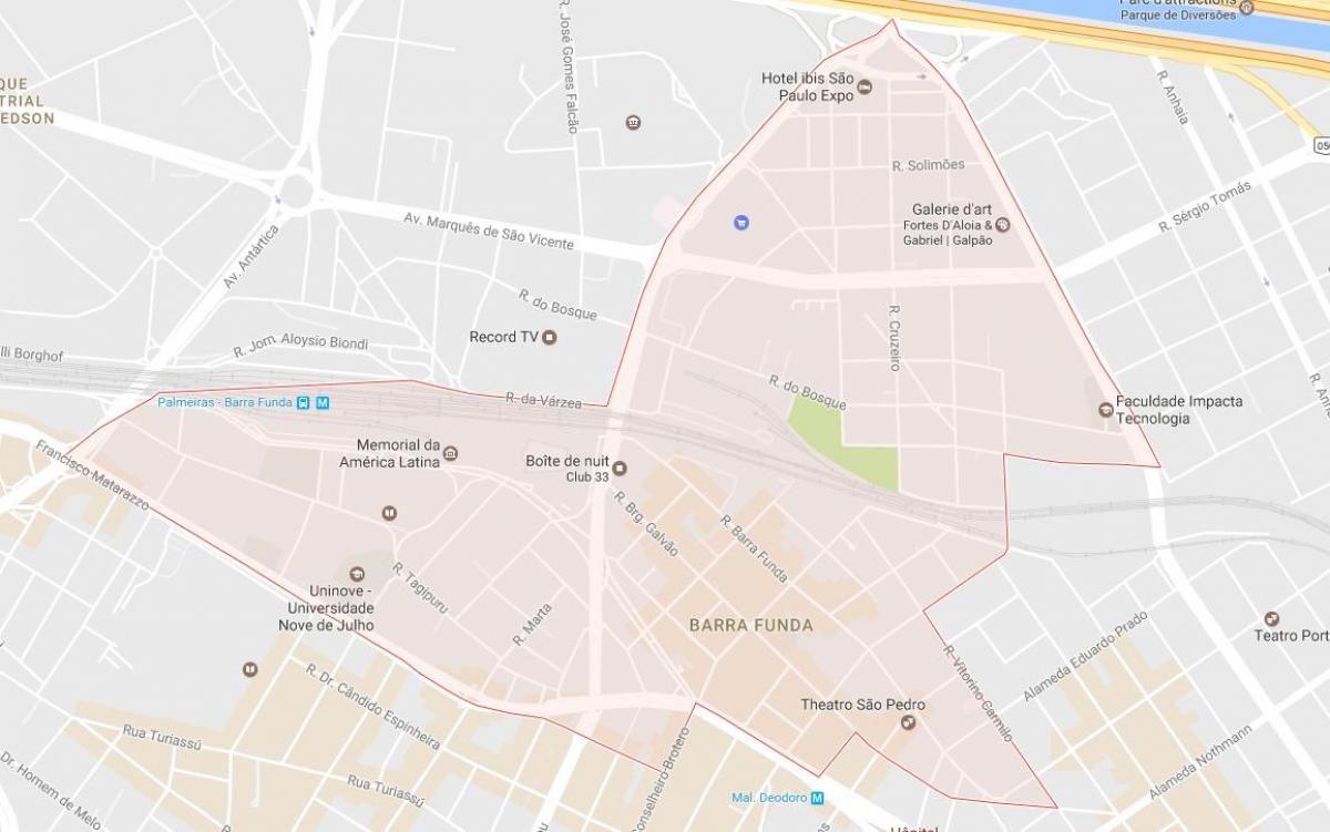 Karte von Barra Funda São Paulo