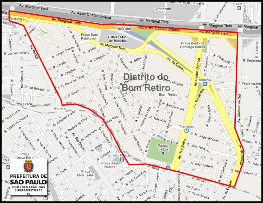 Karte von Bom Retiro São Paulo