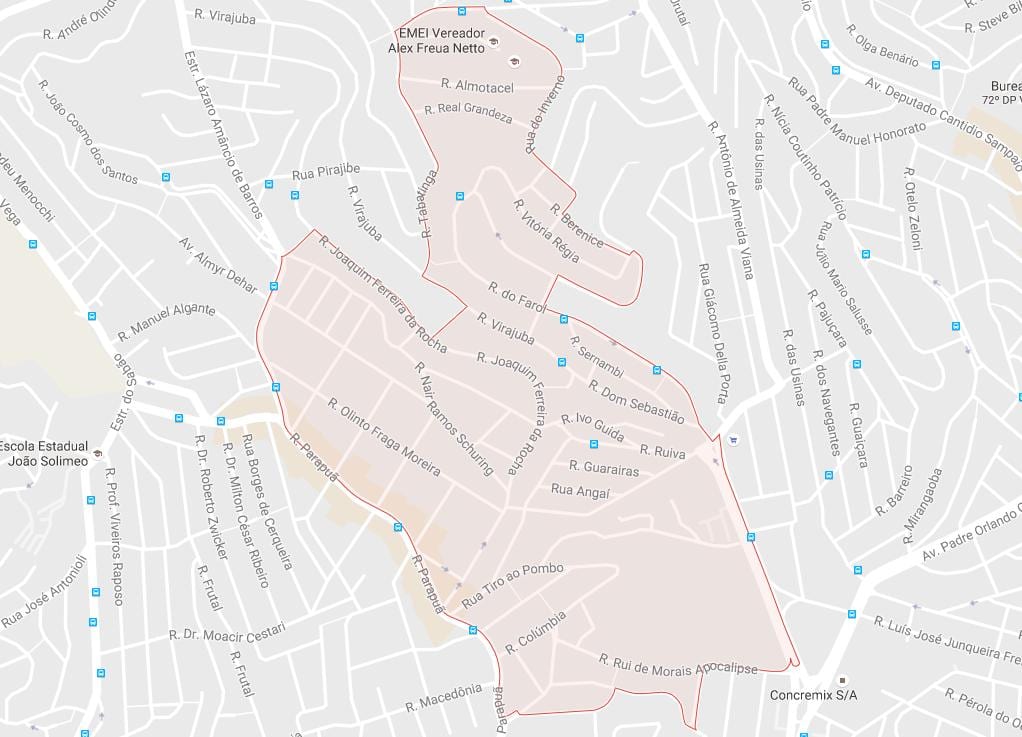 Karte von Brasilândia in São Paulo