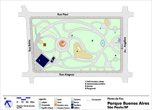 Karte von Buenos Aires-São Paulo-park