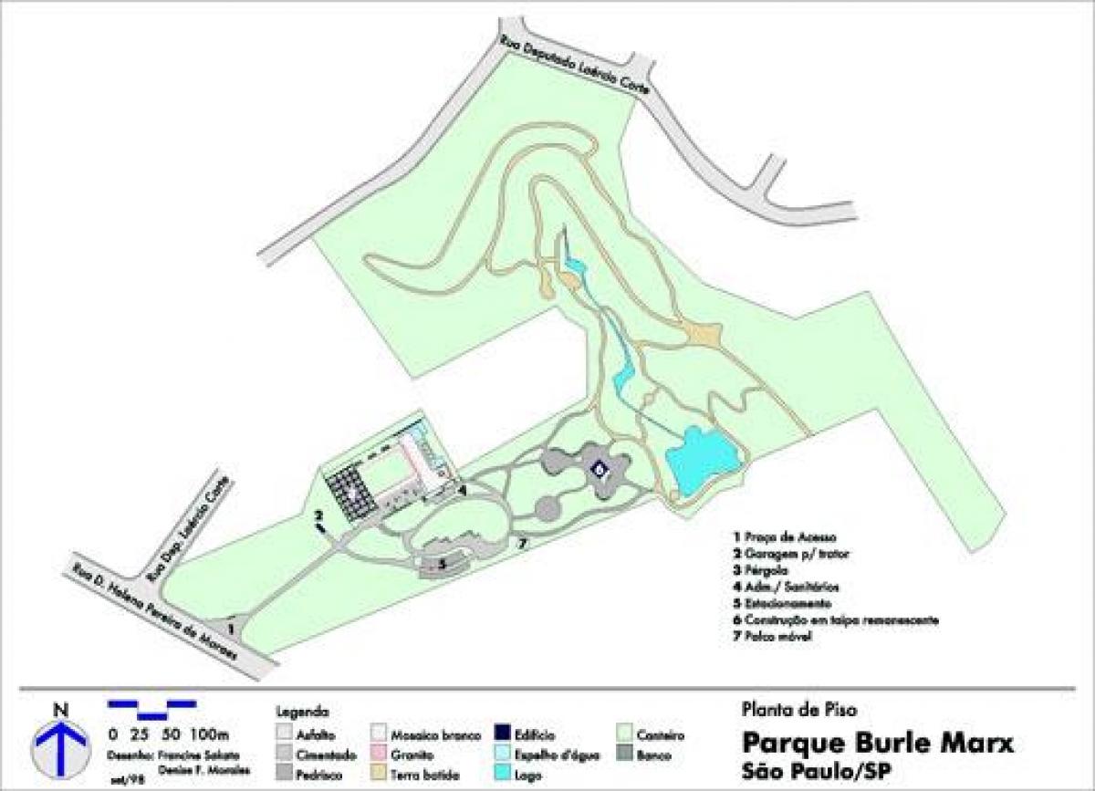 Karte von Burle Marx park