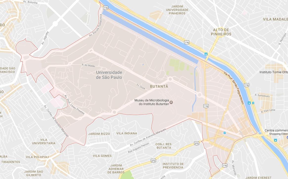 Karte von Butantã in São Paulo