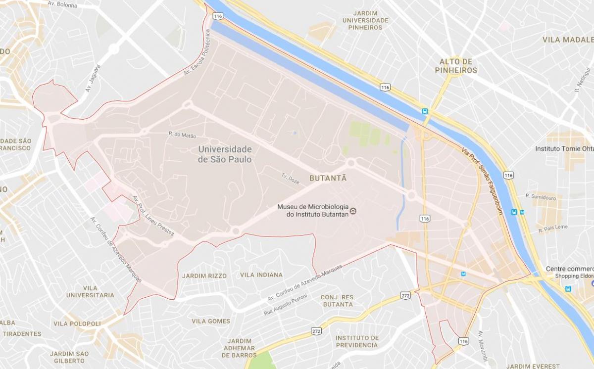 Karte von Butantã in São Paulo