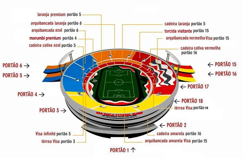Karte von Cícero-Pompeu de Toledo Stadion