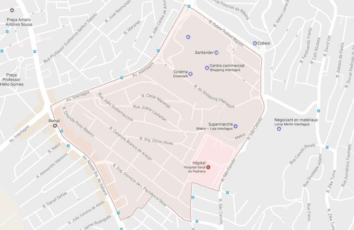 Karte von Campo Grande São Paulo