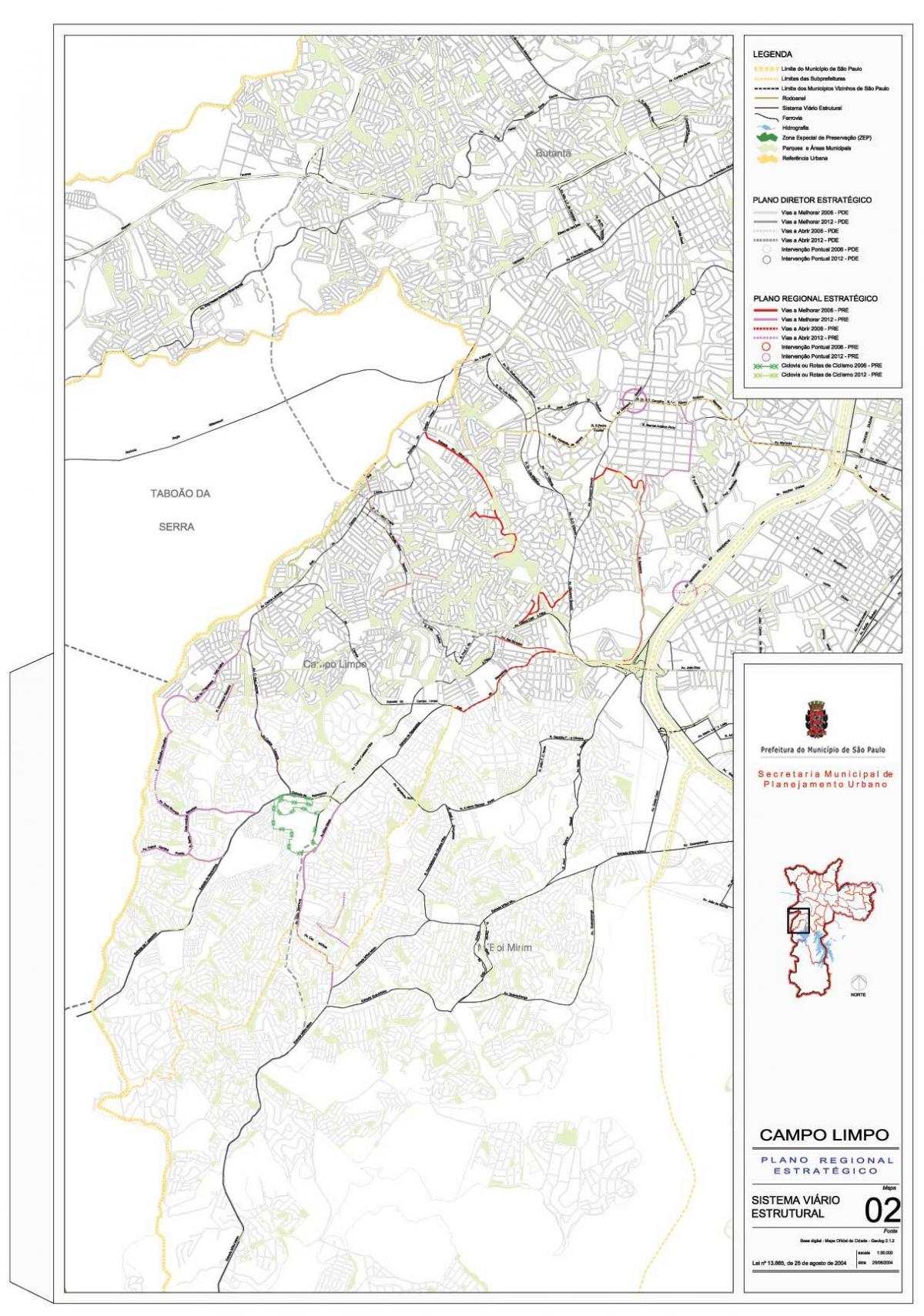 Karte von Campo Limpo in São Paulo - Straßen
