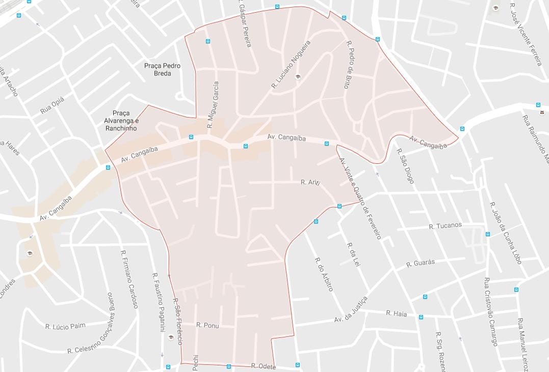 Karte von Cangaíba São Paulo