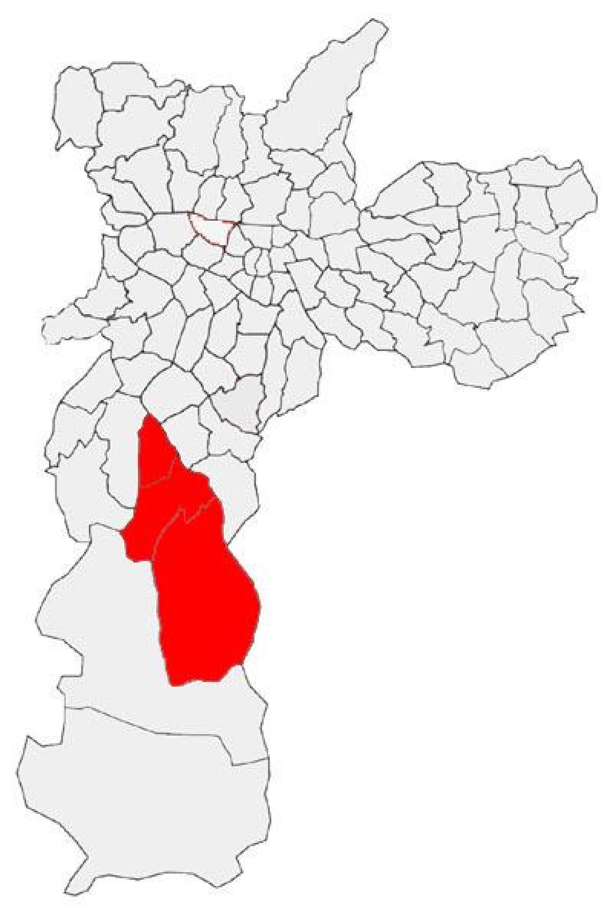 Karte von Capela do Socorro sub-Präfektur von São Paulo