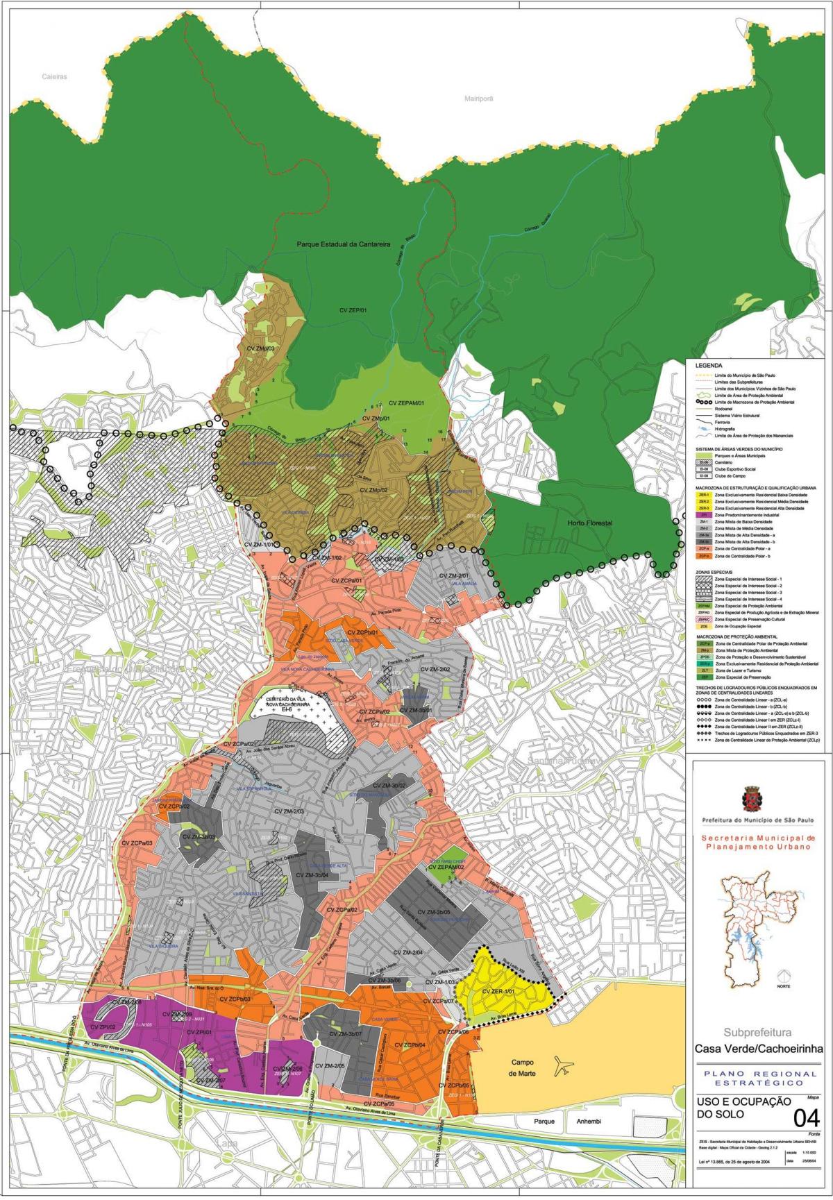 Karte von Casa-Verde-São Paulo - Besetzung der Erde