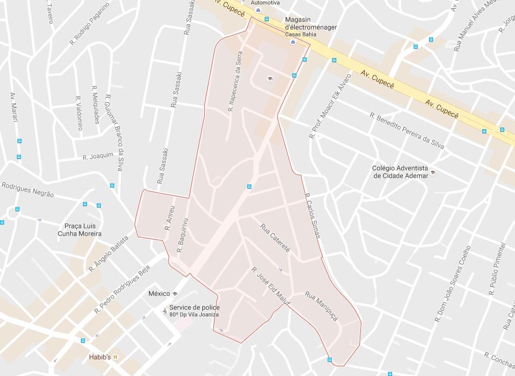 Karte von Cidade Ademar São Paulo