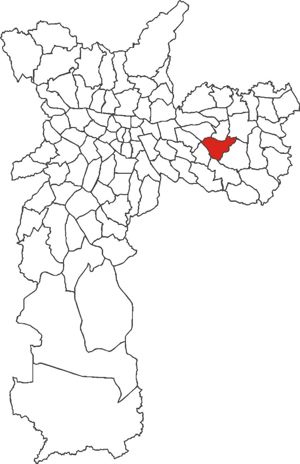 Karte von Cidade Líder Bezirk