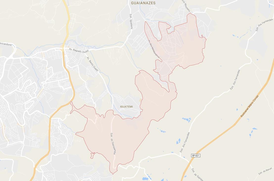 Karte von Cidade Tiradentes-São Paulo