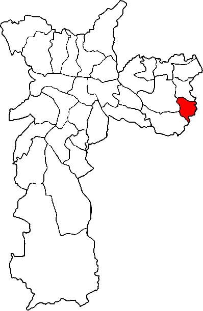 Karte von Cidade Tiradentes sub-Präfektur von São Paulo
