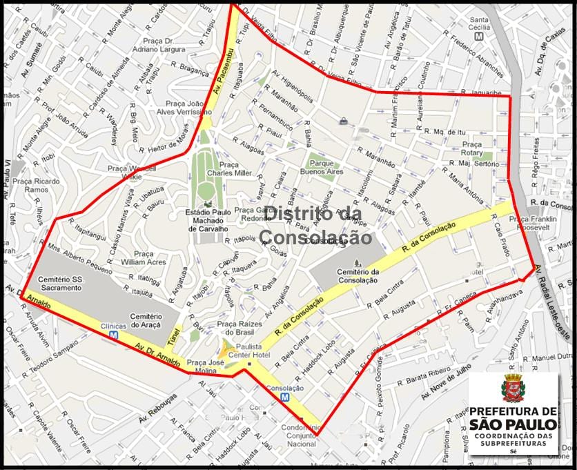 Karte von Consolação São Paulo