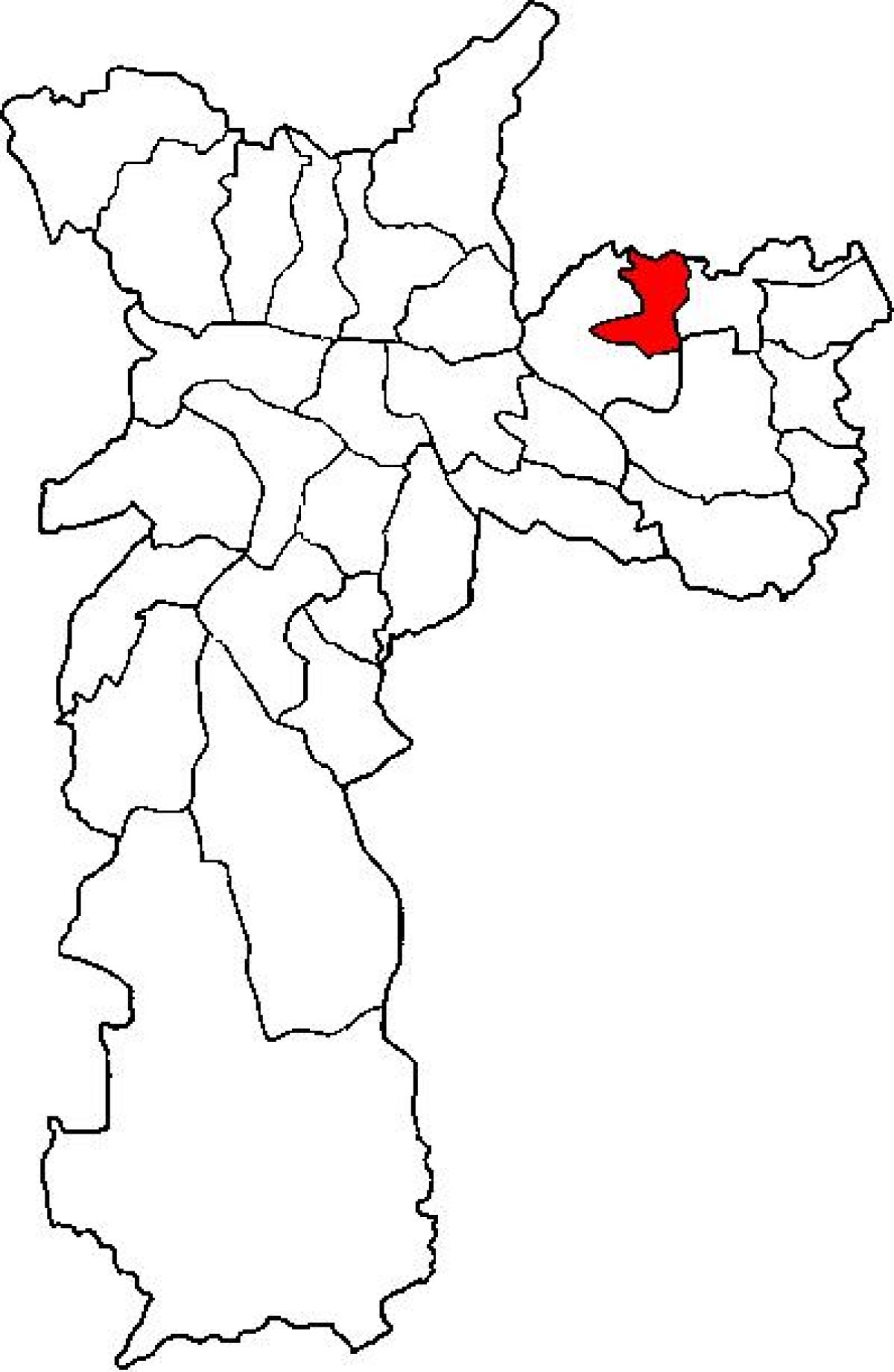 Karte von Ermelino Matarazzo sub-Präfektur von São Paulo