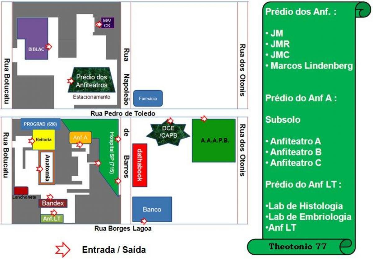 Karte von federal university of São Paulo - UNIFESP