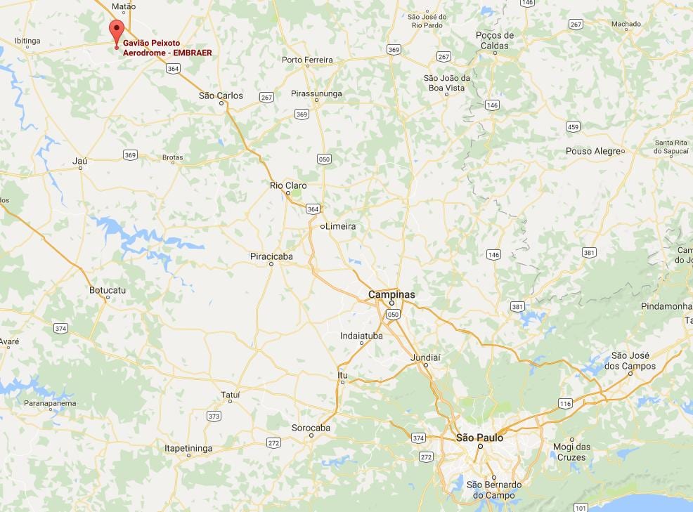 Karte des Flugplatzes Gavião Peixoto