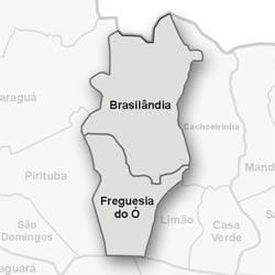 Karte der Freguesia do Ó sub-Präfektur