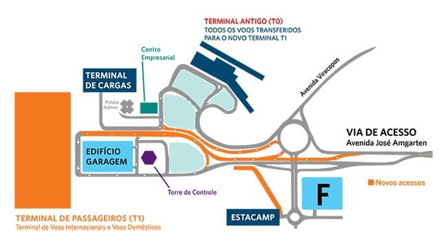 Karte von internationaler Flughafen Viracopos / Parkplatz