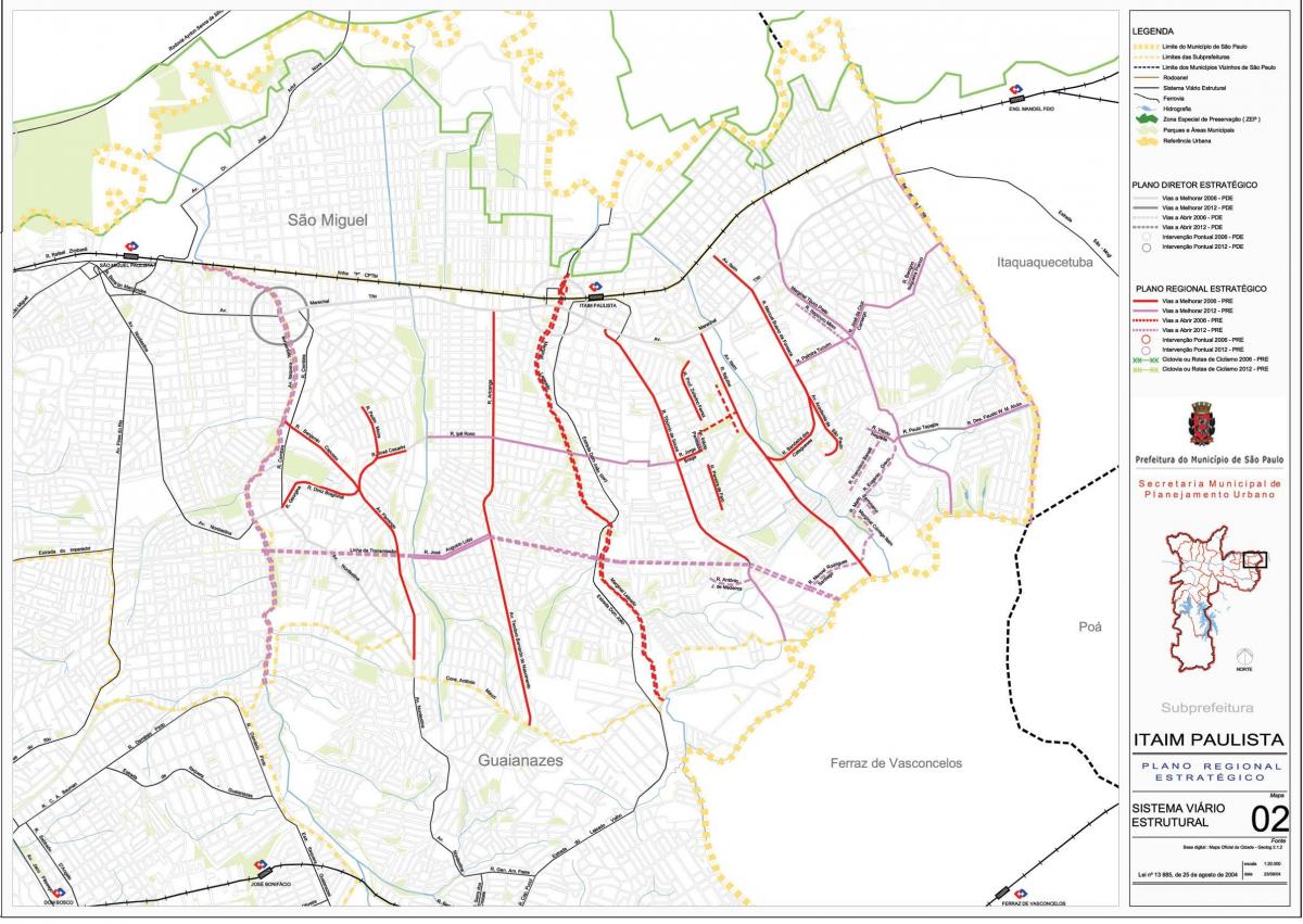Karte von Itaim Paulista - Vila Curuçá São Paulo - Straßen