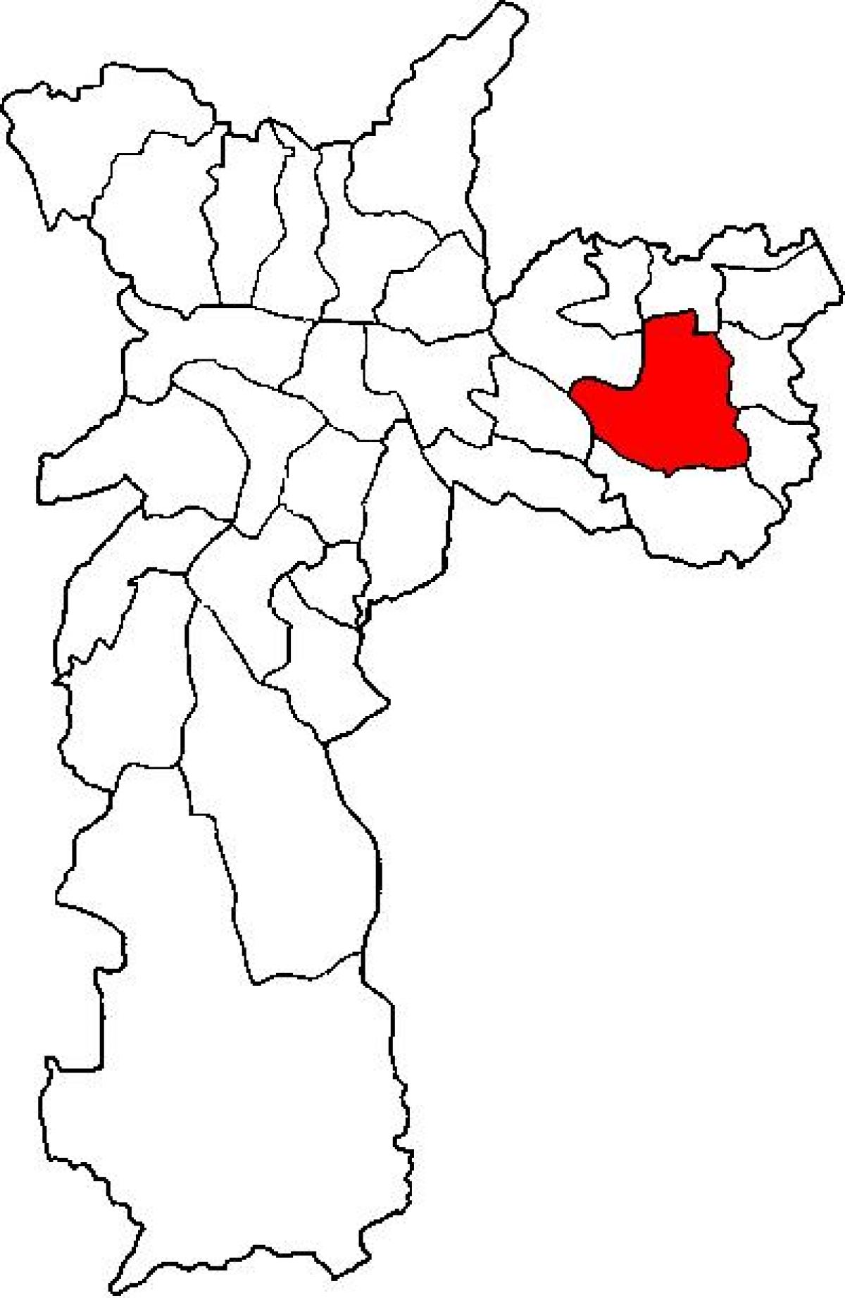 Karte von Itaquera sub-Präfektur von São Paulo