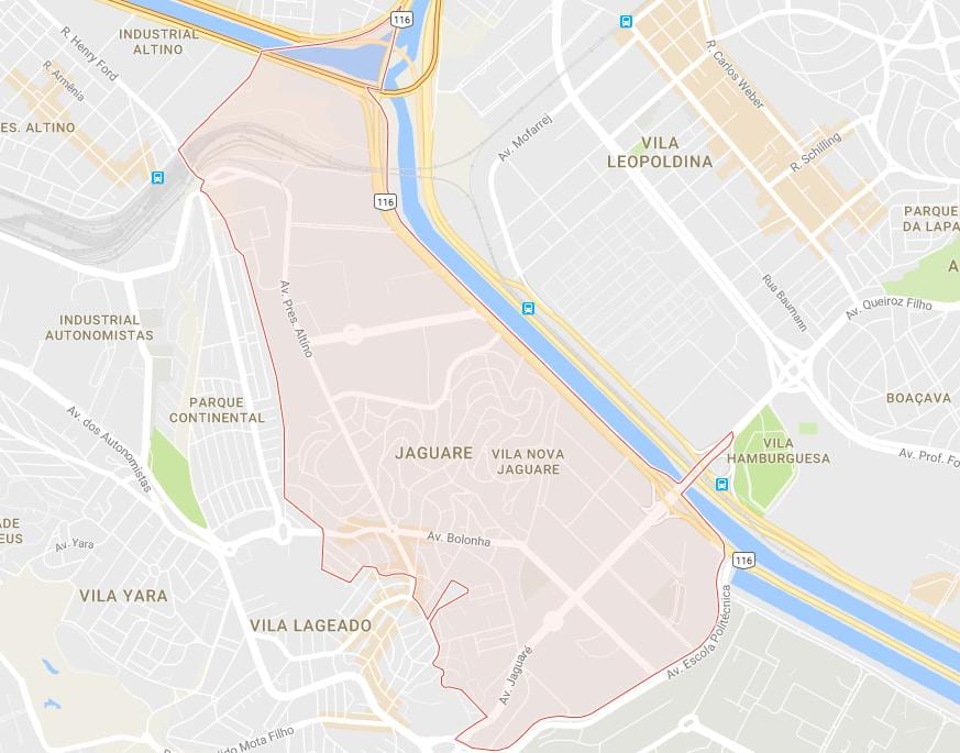 Karte von Jaguaré São Paulo