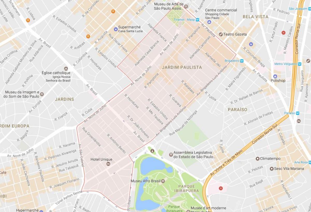 Karte Jardim Paulista São Paulo