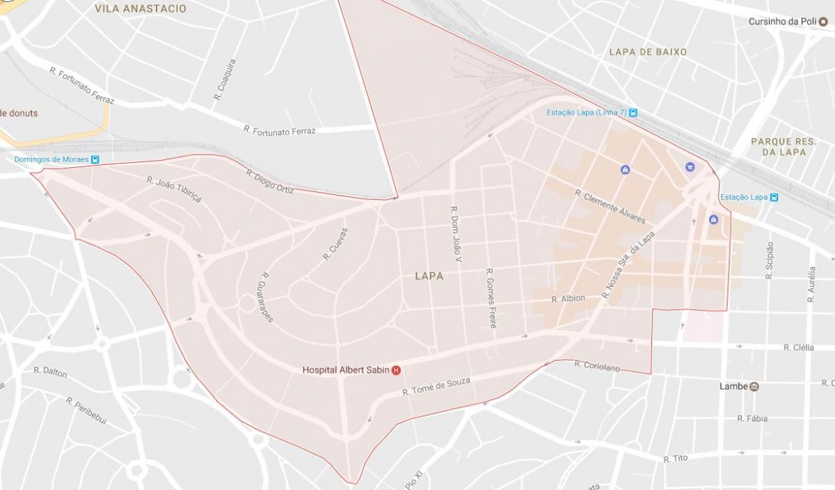Karte von Lapa, São Paulo