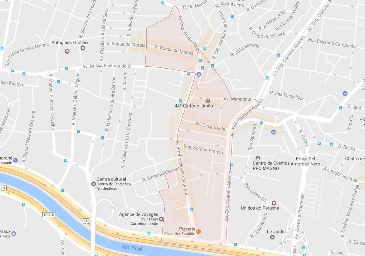 Karte von Limão, São Paulo