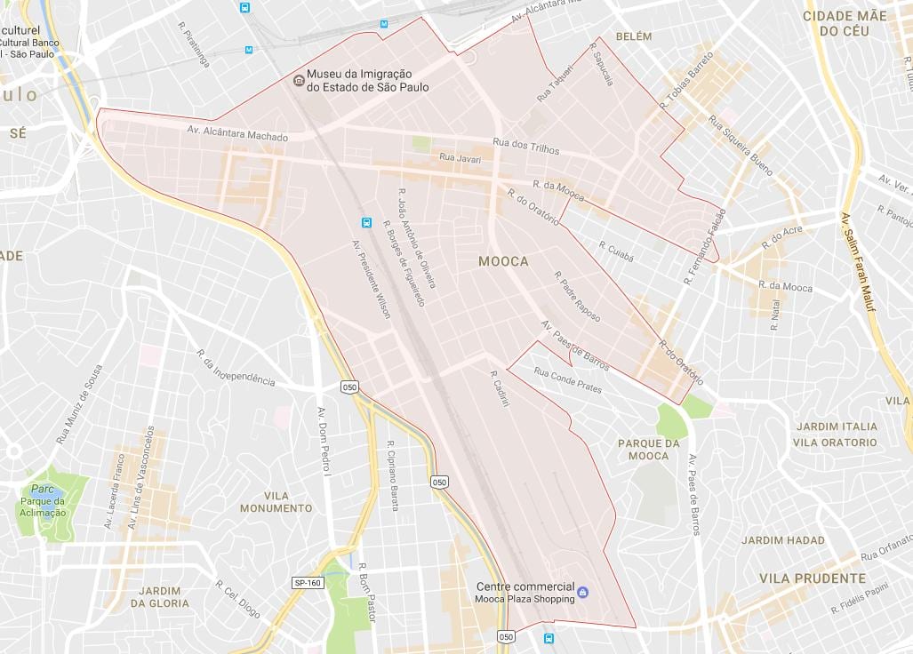 Karte von São Paulo Mooca