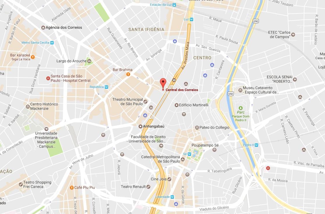 Karte von Palácio dos Correios São Paulo