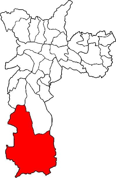Karte von Parelheiros sub-Präfektur von São Paulo