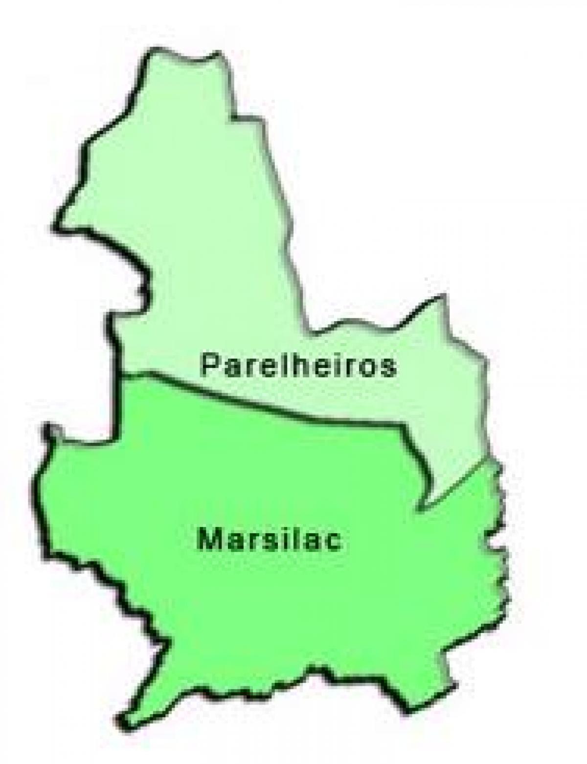 Karte von Parelheiros sub-Präfektur