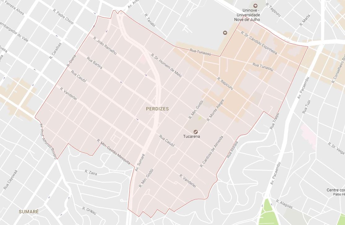 Karte von Perdizes São Paulo