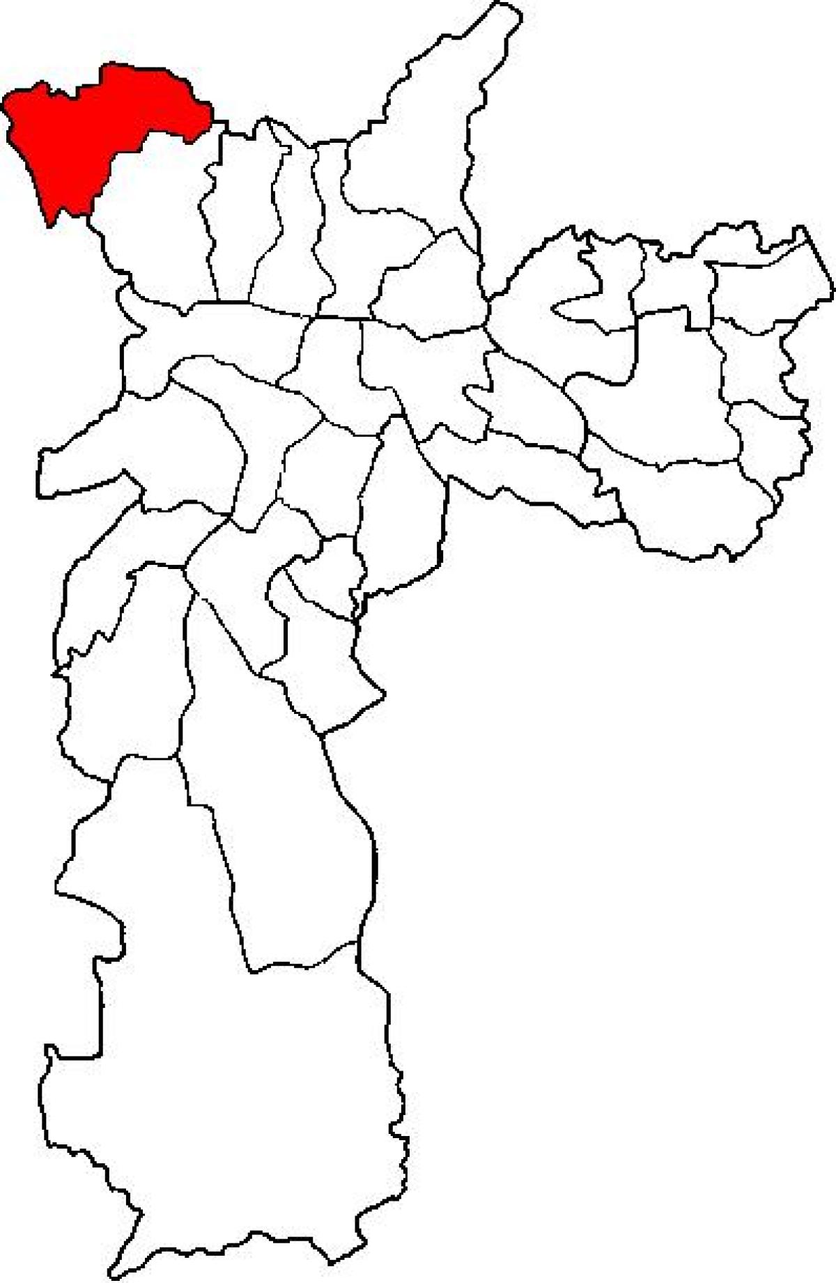 Karte von Perus sub-Präfektur von São Paulo