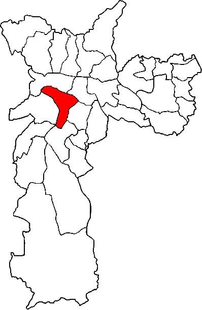 Karte von Pinheiros sub-Präfektur von São Paulo