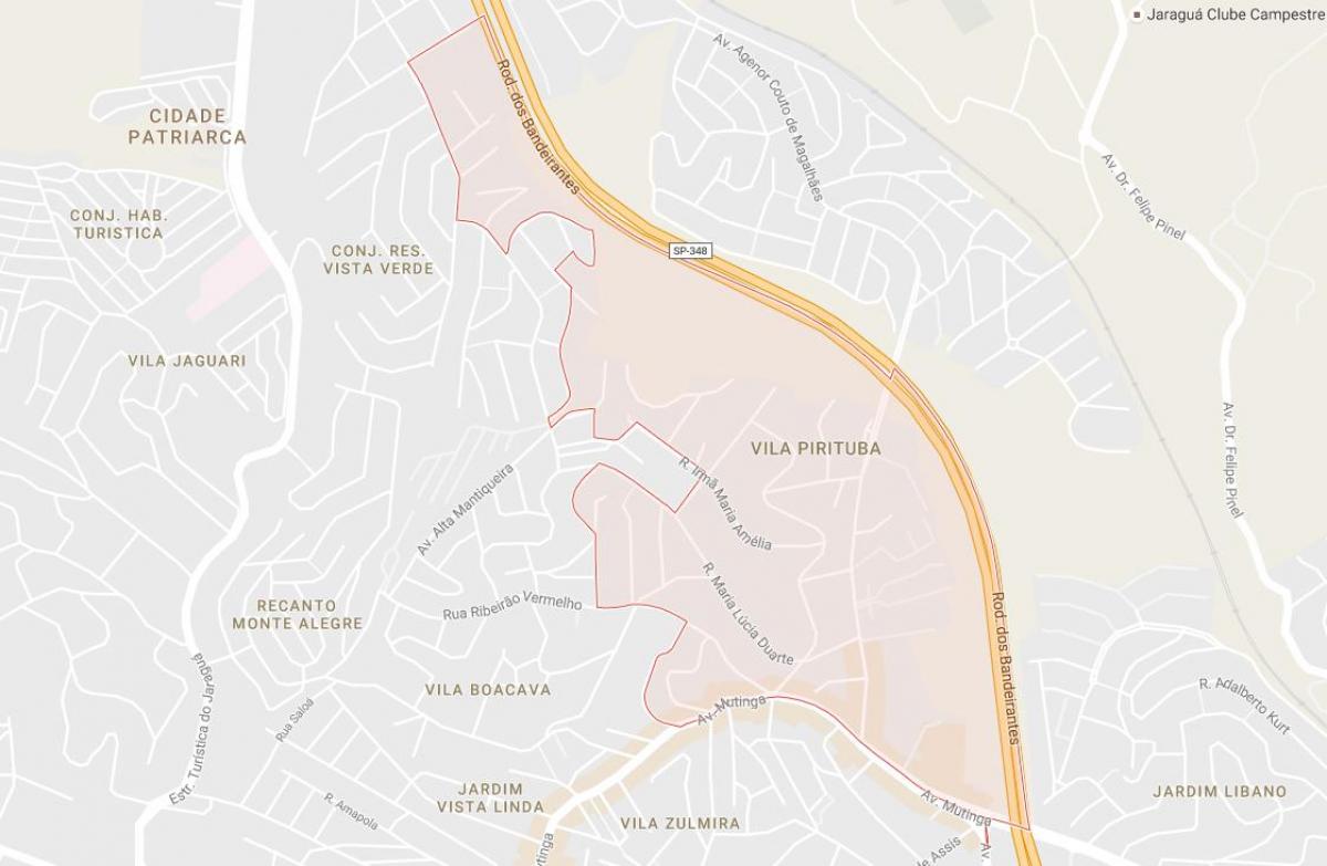Karte von Pirituba, São Paulo