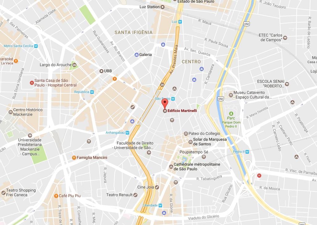 Karte von Prédio Martinelli