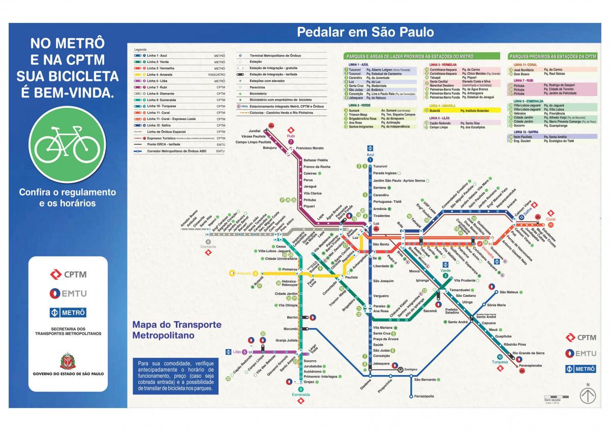Karte der Rad-guide São Paulo