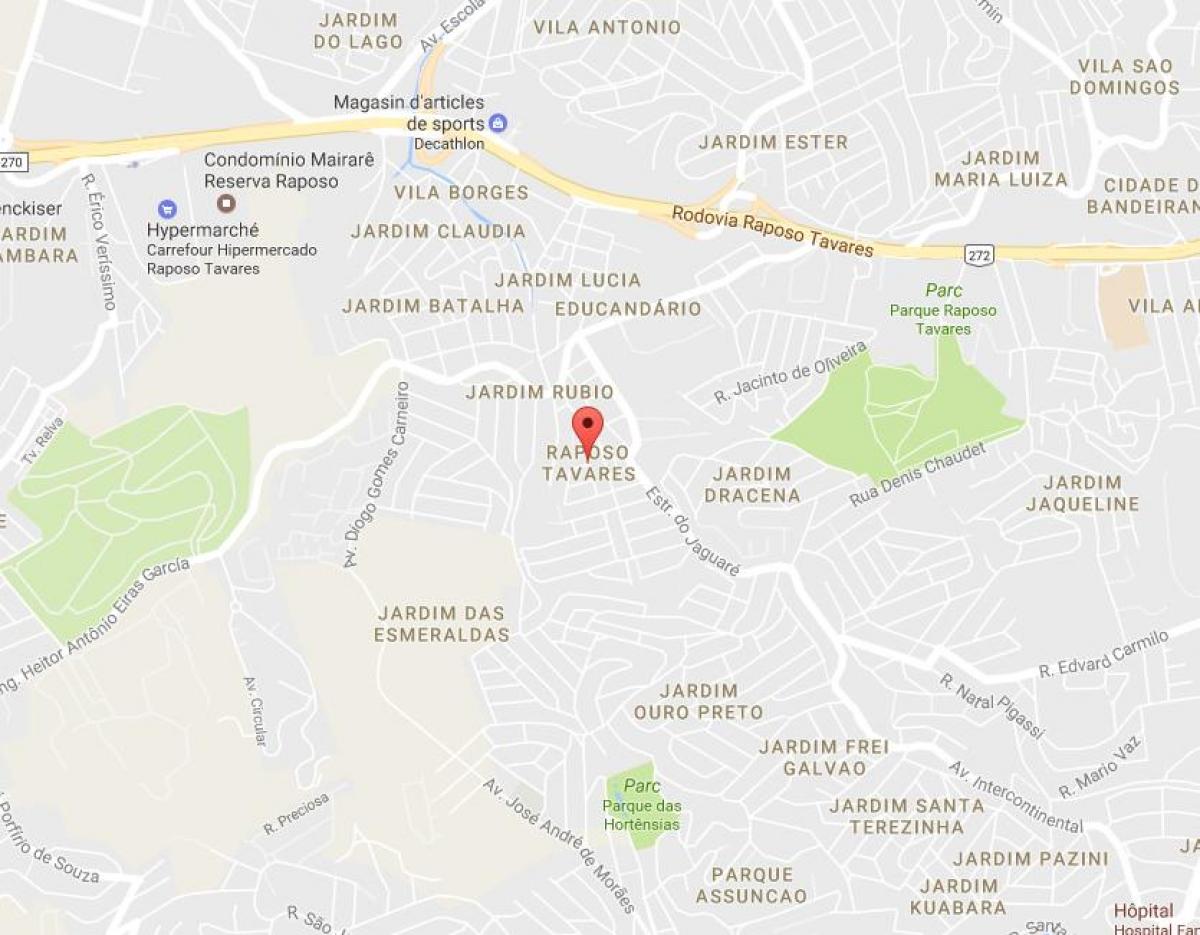 Karte von Raposo Tavares São Paulo