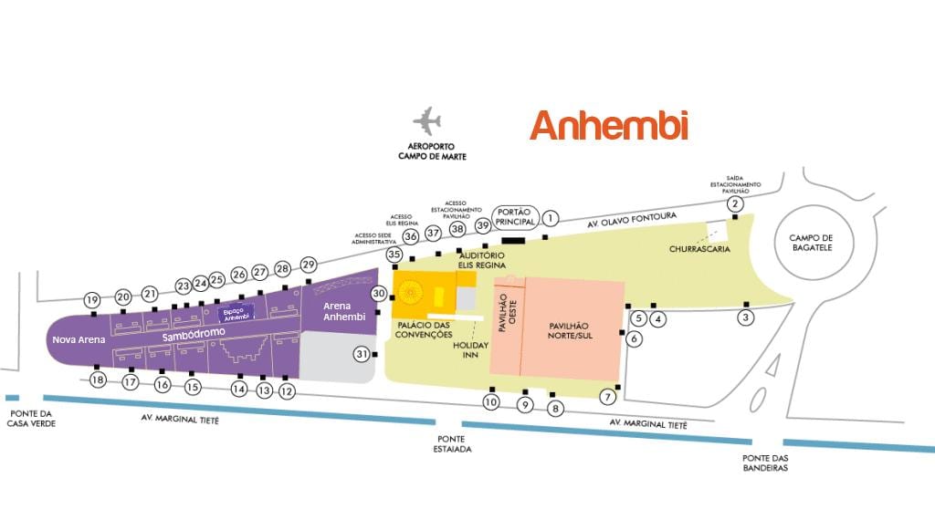 Karte von São Paulo Anhembi