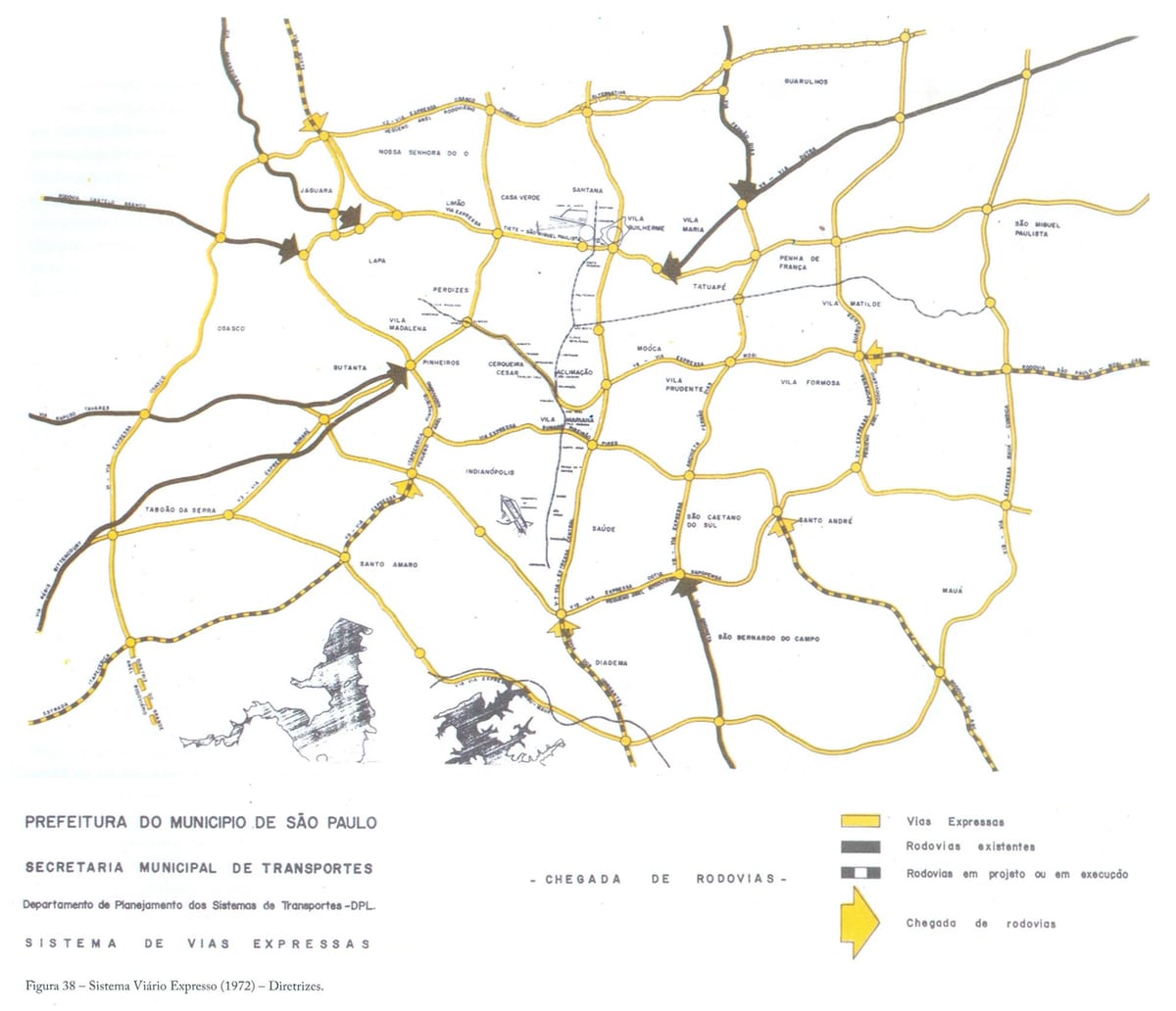 Karte von São Paulo-express-lanes